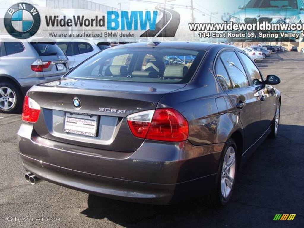 2008 3 Series 328xi Sedan - Sparkling Graphite Metallic / Black photo #4