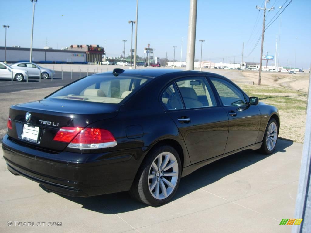 2007 7 Series 750Li Sedan - Black Sapphire Metallic / Black photo #3