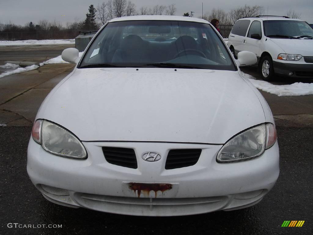 2000 Elantra GLS Sedan - Noble White / Gray photo #8