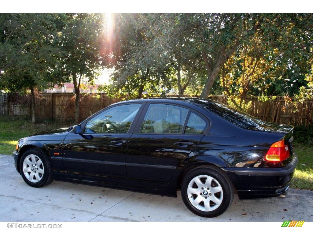 2001 3 Series 325i Sedan - Jet Black / Grey photo #5