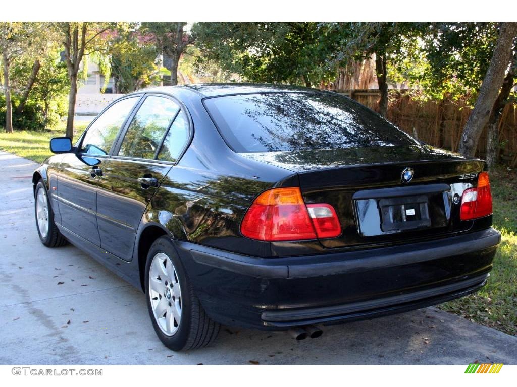 2001 3 Series 325i Sedan - Jet Black / Grey photo #7