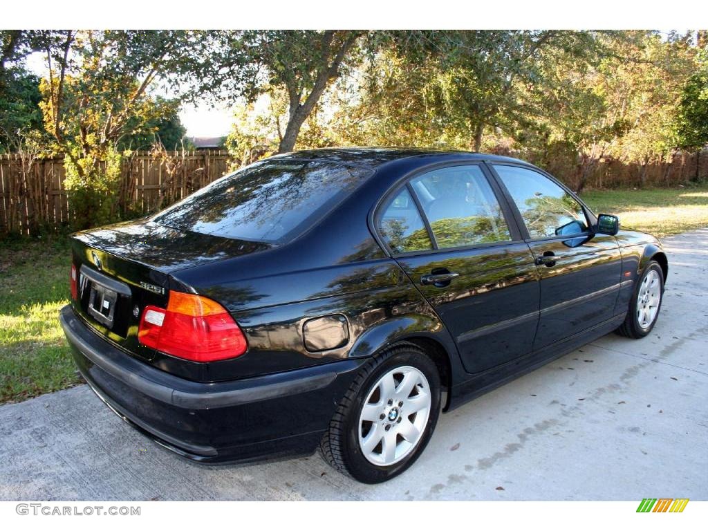 2001 3 Series 325i Sedan - Jet Black / Grey photo #11