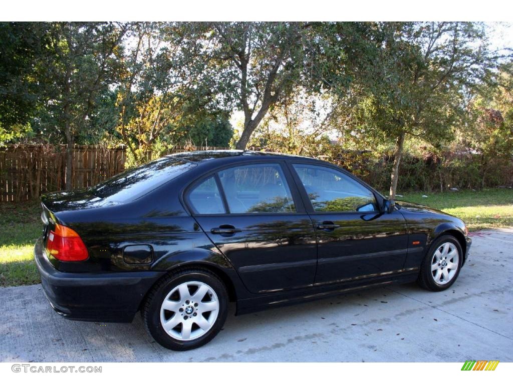 2001 3 Series 325i Sedan - Jet Black / Grey photo #12