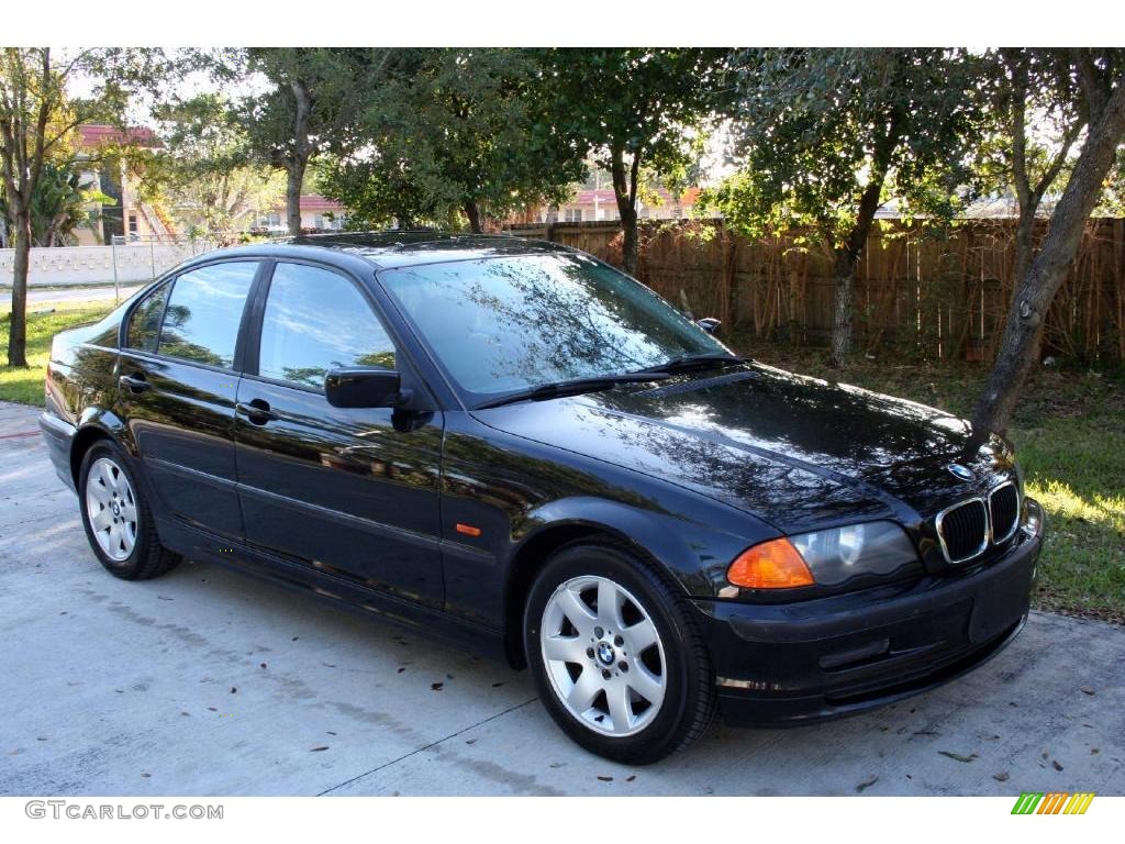 2001 3 Series 325i Sedan - Jet Black / Grey photo #16