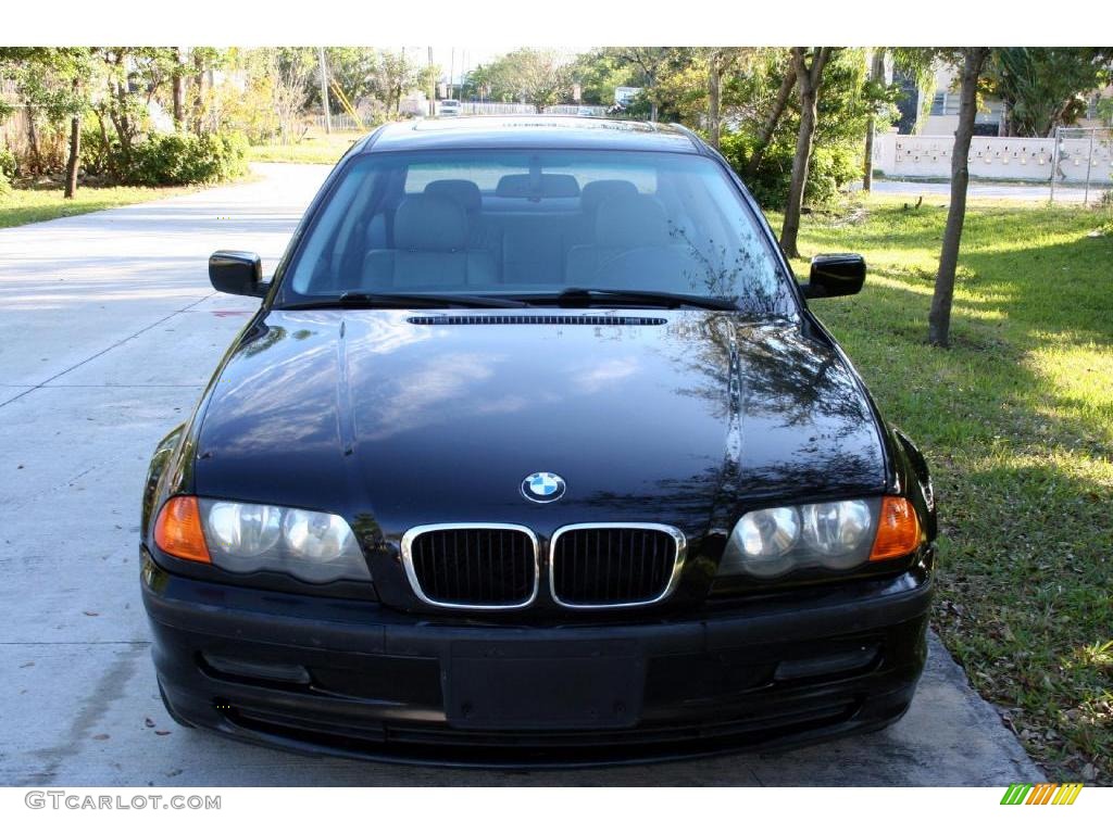 2001 3 Series 325i Sedan - Jet Black / Grey photo #18