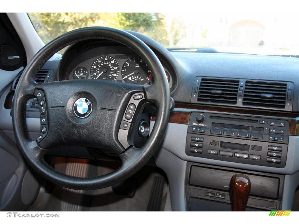 2001 3 Series 325i Sedan - Jet Black / Grey photo #53