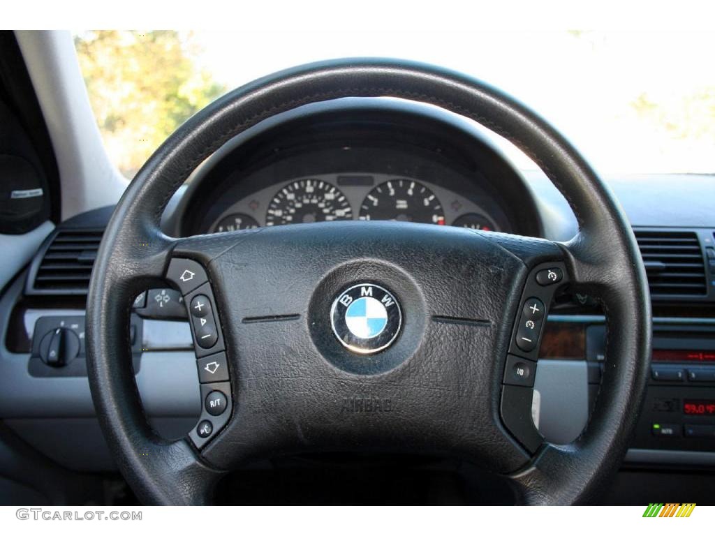 2001 3 Series 325i Sedan - Jet Black / Grey photo #57