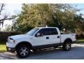 2004 Oxford White Ford F150 Lariat SuperCrew 4x4  photo #3