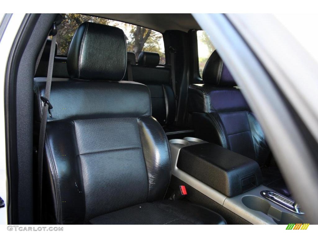 2004 F150 Lariat SuperCrew 4x4 - Oxford White / Black/Medium Flint photo #40