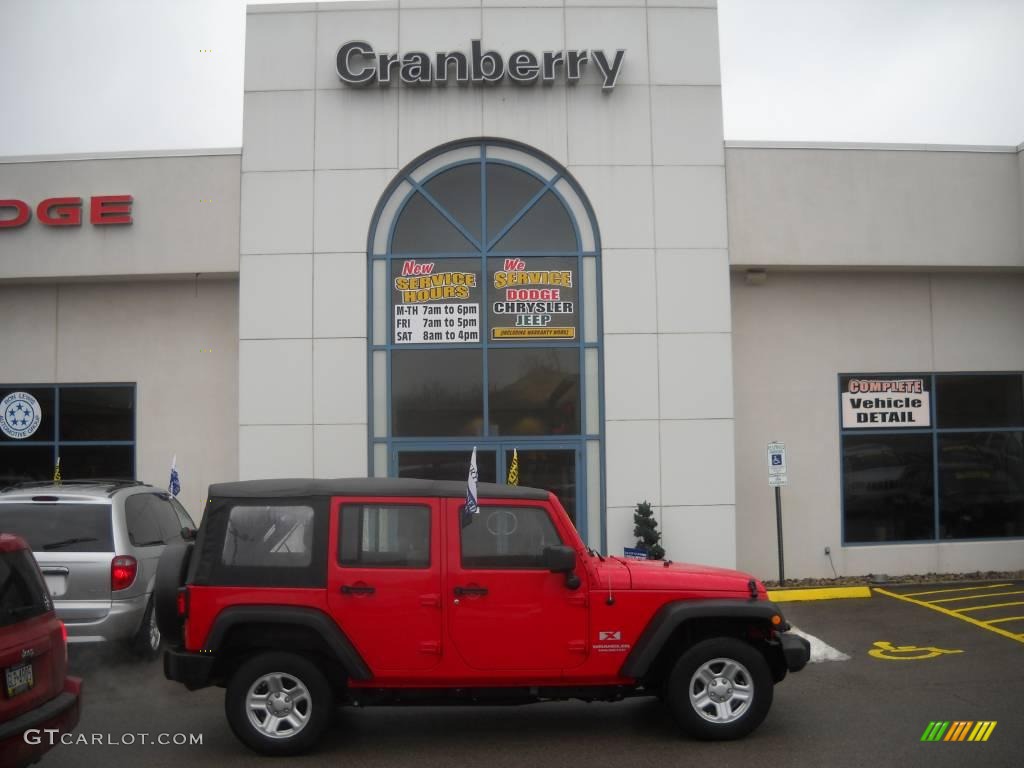 2008 Wrangler Unlimited X 4x4 - Red Rock Crystal Pearl / Dark Slate Gray/Med Slate Gray photo #1