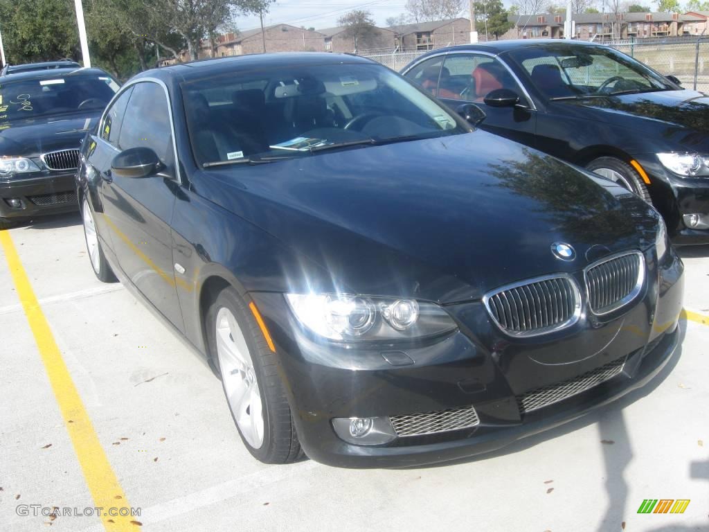 2007 3 Series 335i Coupe - Jet Black / Black photo #2