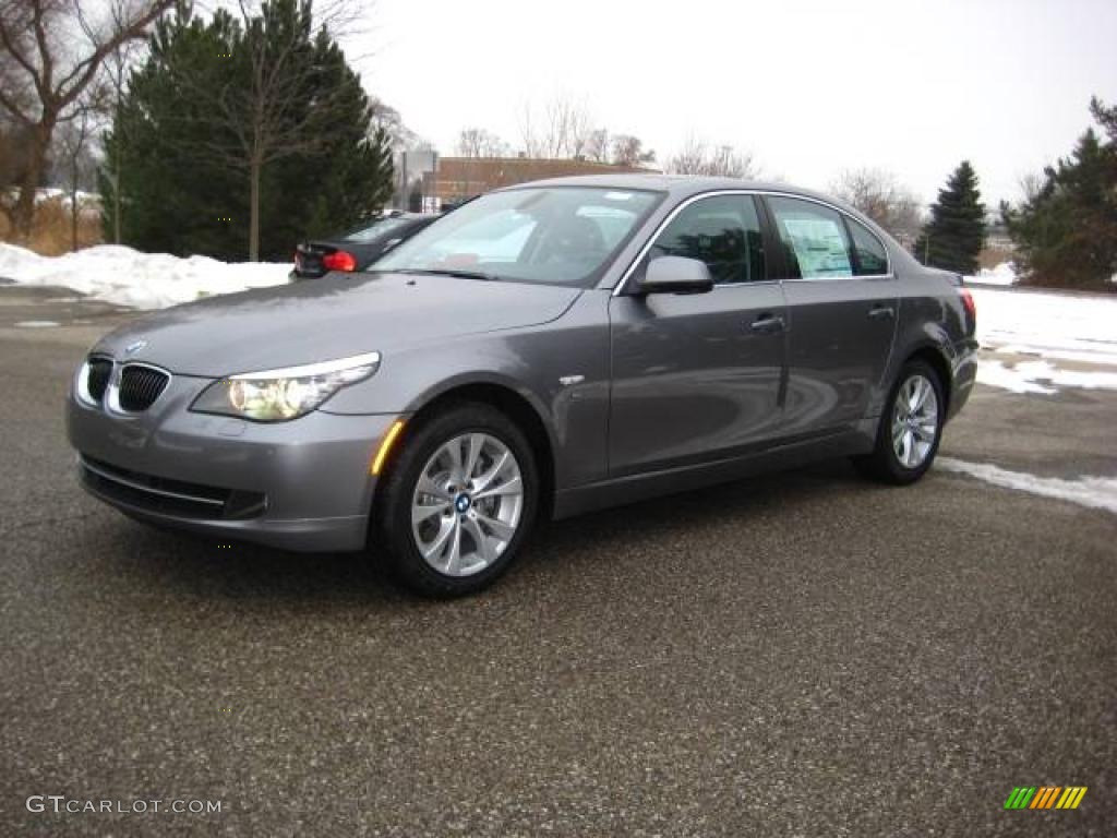 2010 5 Series 535i xDrive Sedan - Space Grey Metallic / Black Dakota Leather photo #1