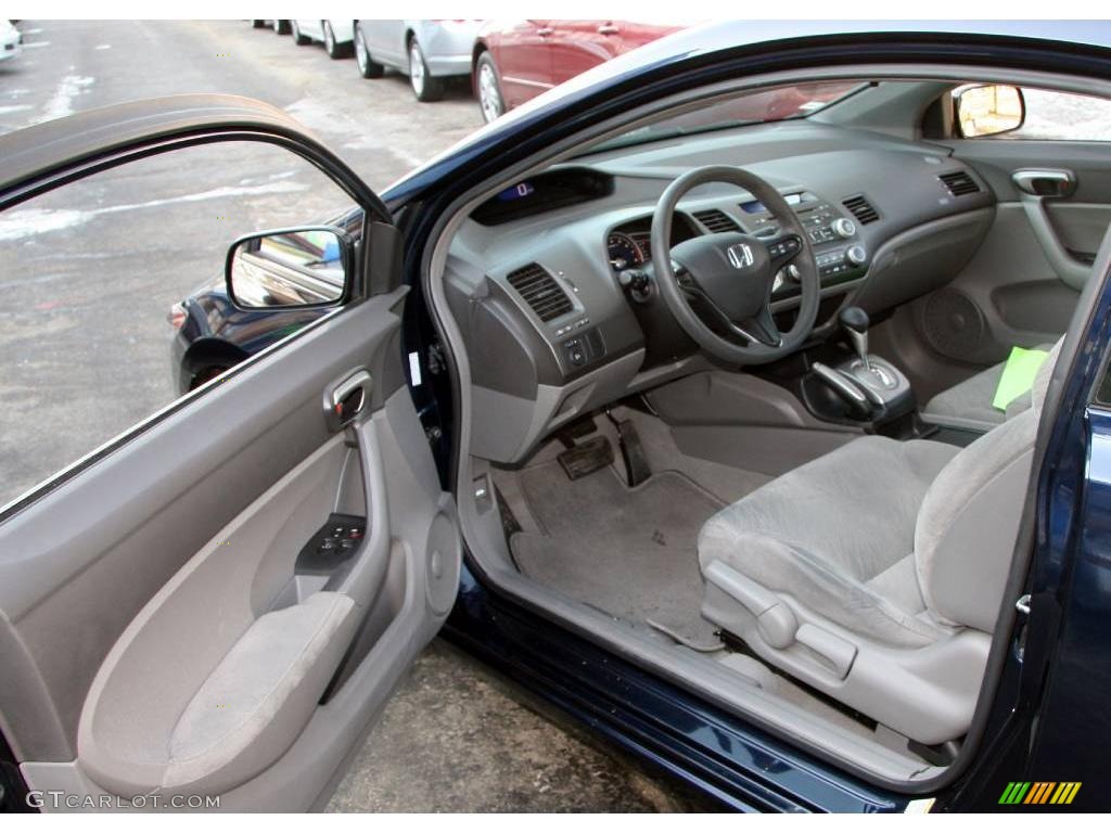 2007 Civic LX Coupe - Royal Blue Pearl / Gray photo #10