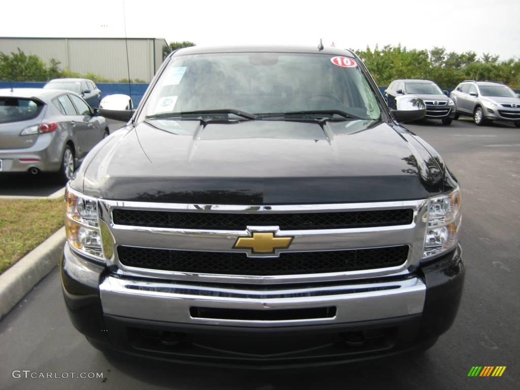 2010 Silverado 1500 LT Crew Cab - Black Granite Metallic / Light Cashmere/Ebony photo #2