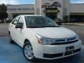 2010 White Suede Ford Focus S Sedan  photo #1