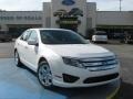 2010 White Platinum Tri-coat Metallic Ford Fusion SE  photo #1