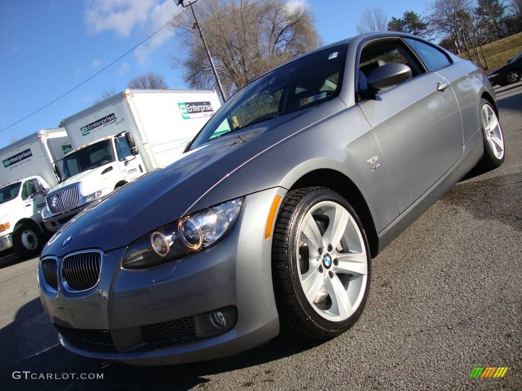 2009 3 Series 335xi Coupe - Space Grey Metallic / Black photo #2