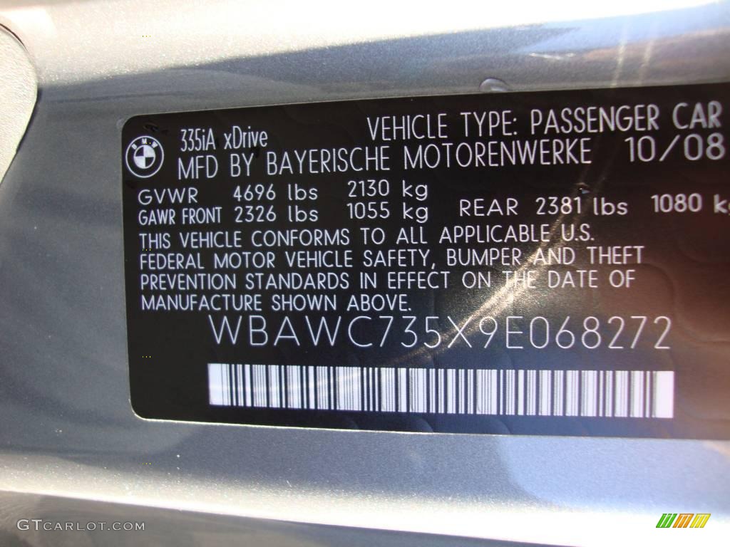 2009 3 Series 335xi Coupe - Space Grey Metallic / Black photo #39