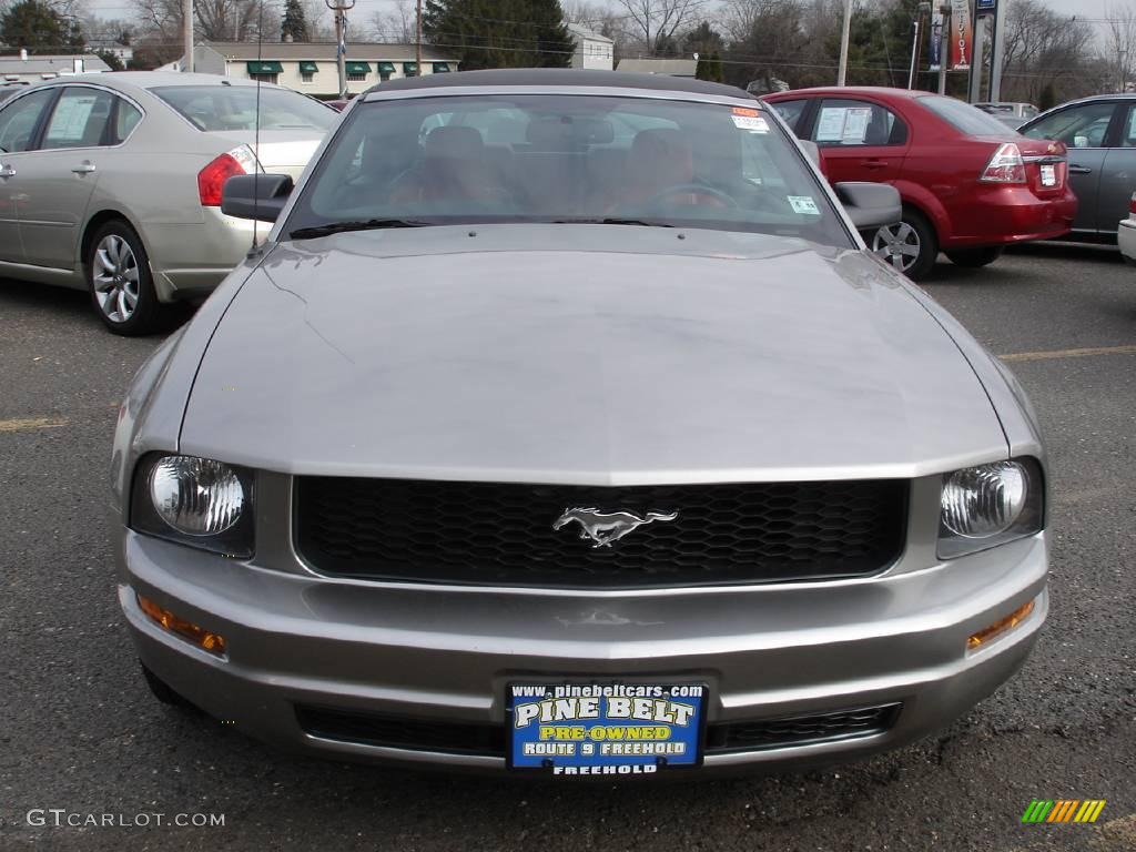 2008 Mustang V6 Premium Convertible - Alloy Metallic / Black/Red photo #2