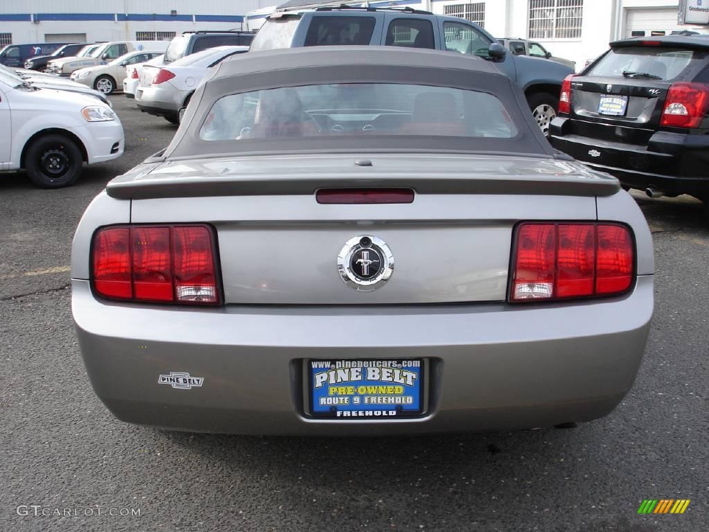 2008 Mustang V6 Premium Convertible - Alloy Metallic / Black/Red photo #6