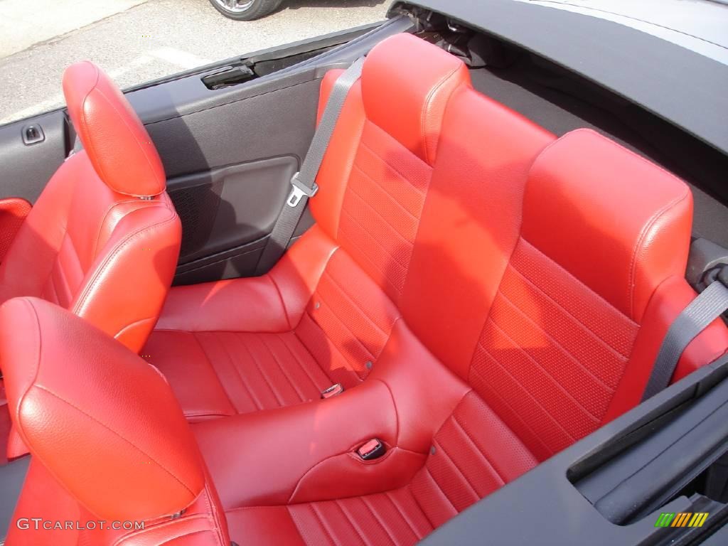 2008 Mustang V6 Premium Convertible - Alloy Metallic / Black/Red photo #14