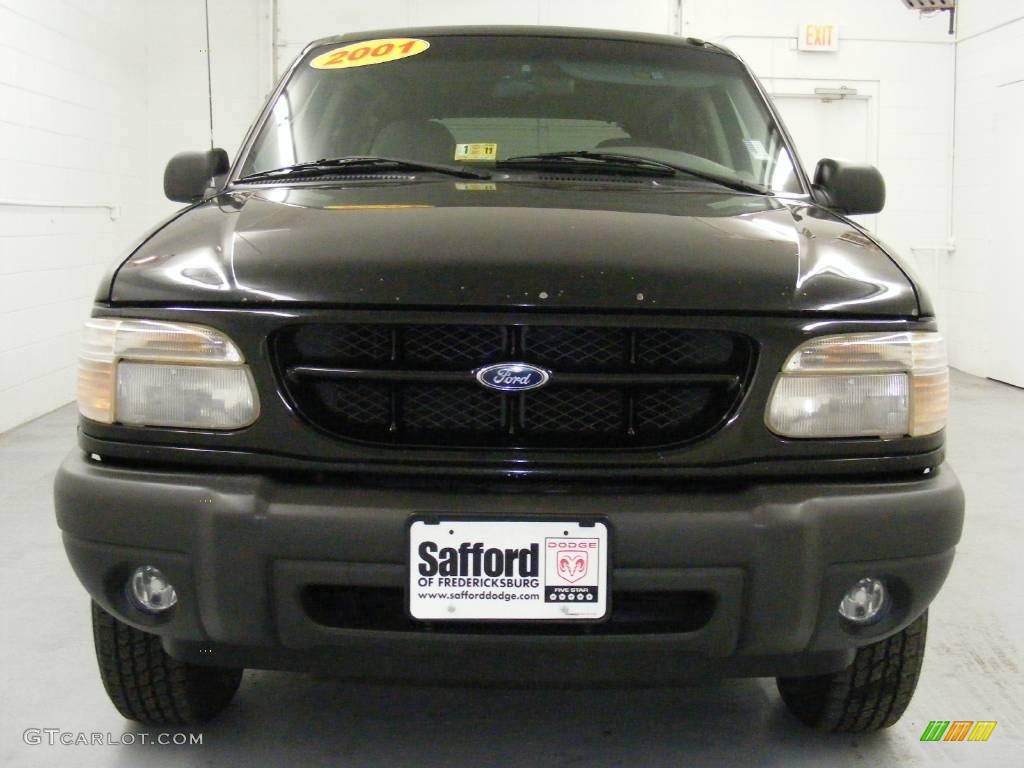 2001 Explorer XLS 4x4 - Black / Dark Graphite photo #2