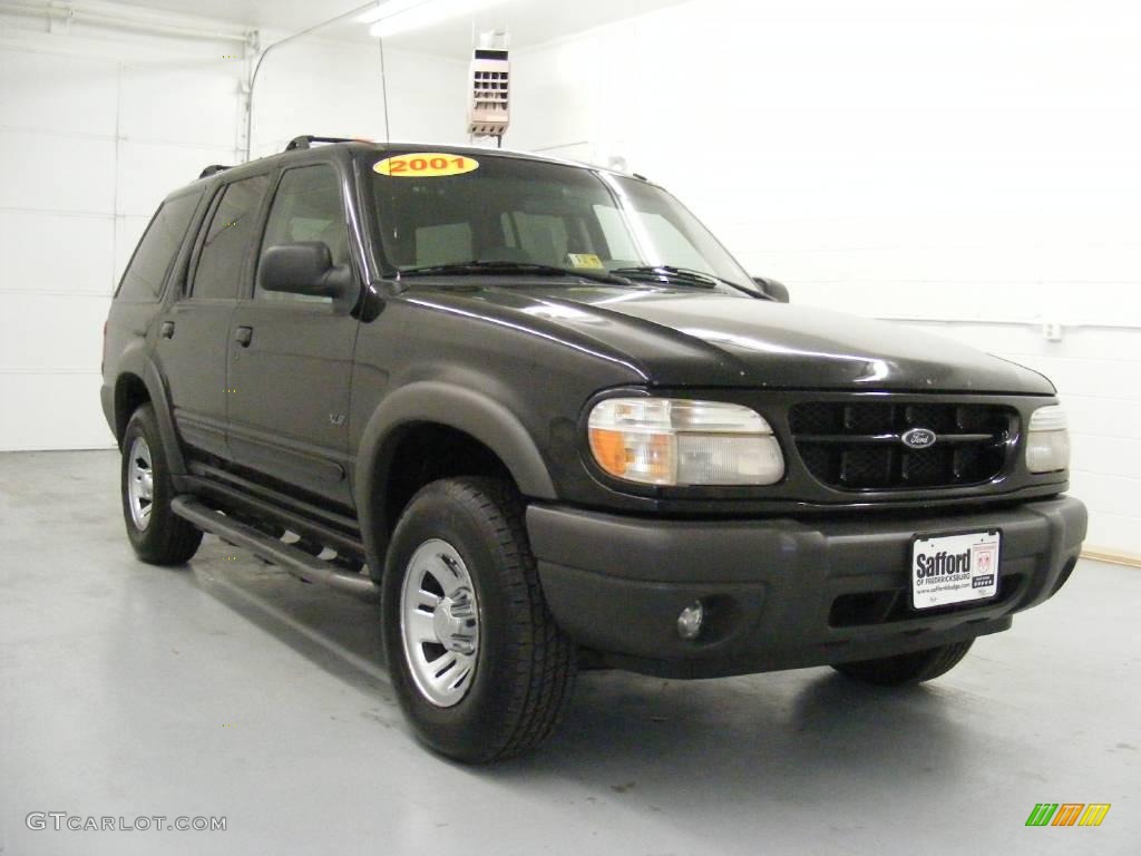 2001 Explorer XLS 4x4 - Black / Dark Graphite photo #3