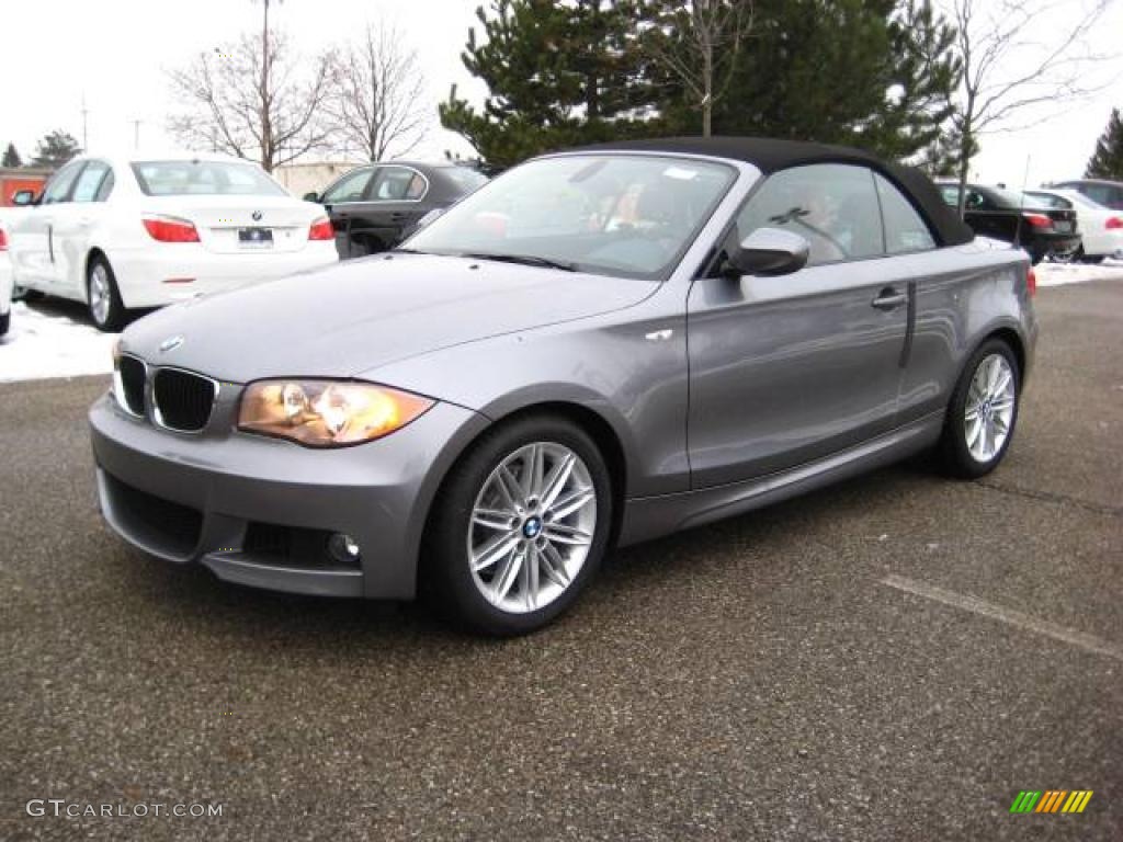 2010 1 Series 128i Convertible - Space Gray Metallic / Coral Red Boston Leather photo #1