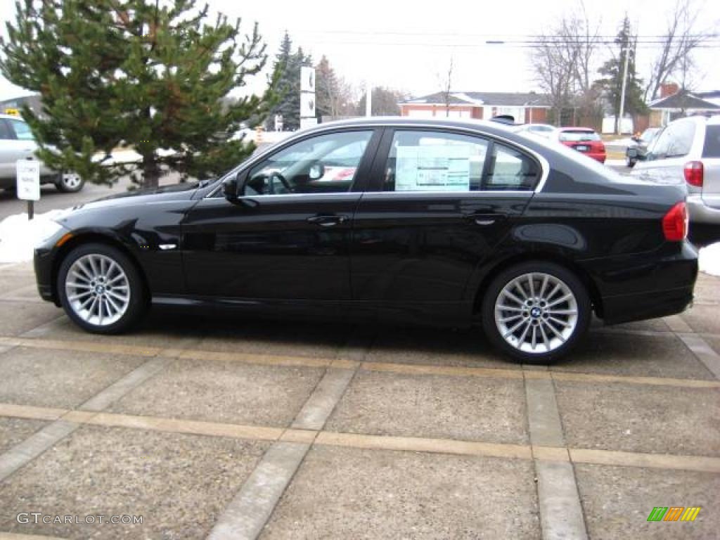 2010 3 Series 335d Sedan - Black Sapphire Metallic / Black Dakota Leather photo #2