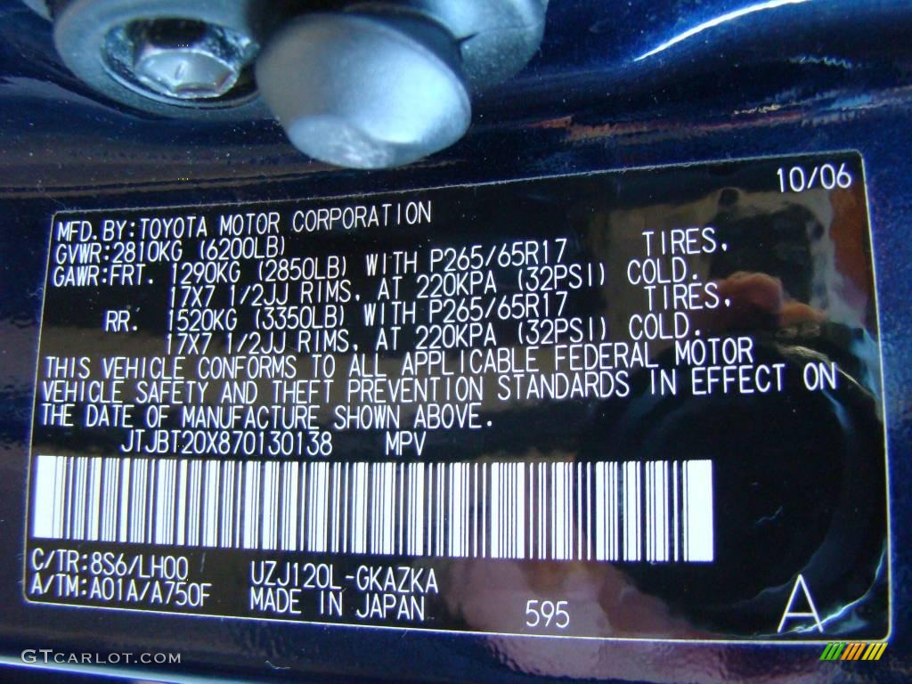 2007 GX 470 - Nautical Blue Metallic / Ivory photo #16
