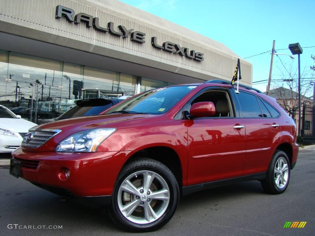 2008 RX 400h AWD Hybrid - Matador Red Mica / Ivory photo #1