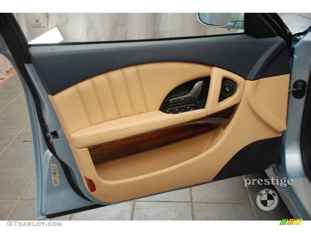 2007 Maserati Quattroporte Standard Quattroporte Model Beige Door Panel Photo #24937272