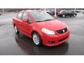 2009 Vivid Red Suzuki SX4 Touring Sport Sedan  photo #4