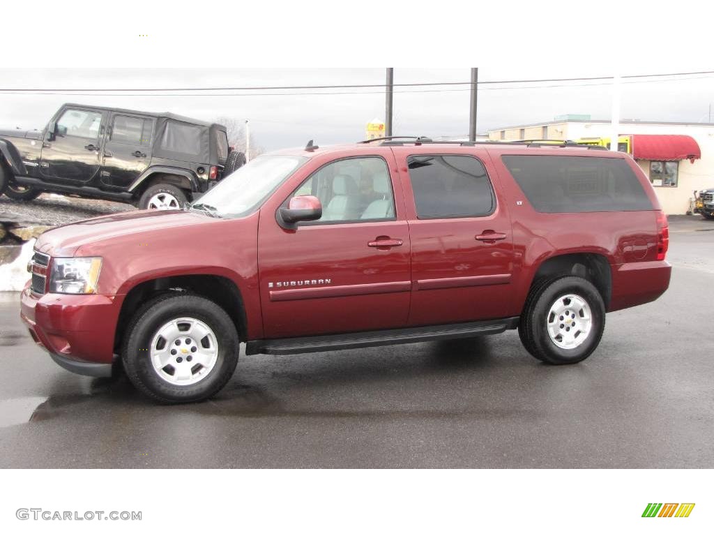 2009 Suburban LT 4x4 - Red Jewel Tintcoat / Light Titanium/Dark Titanium photo #1