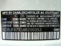 650: Arctic White 2008 Mercedes-Benz E 350 4Matic Sedan Color Code