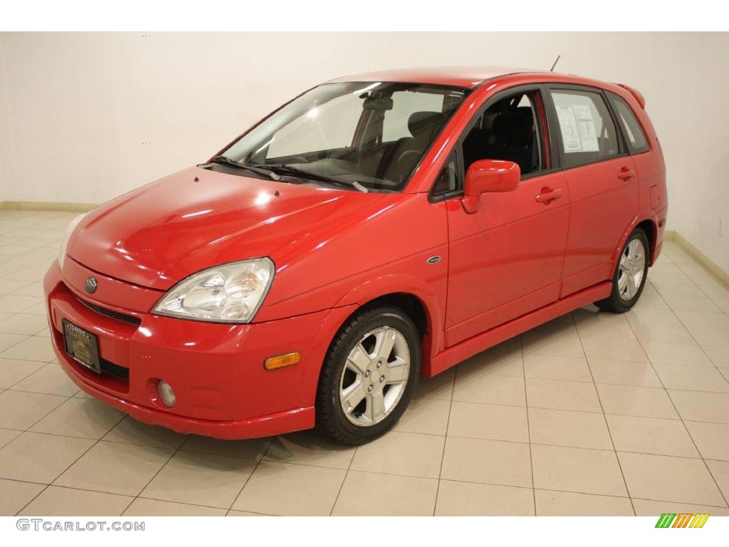 2003 Aerio SX AWD Sport Wagon - Racy Red / Black photo #3