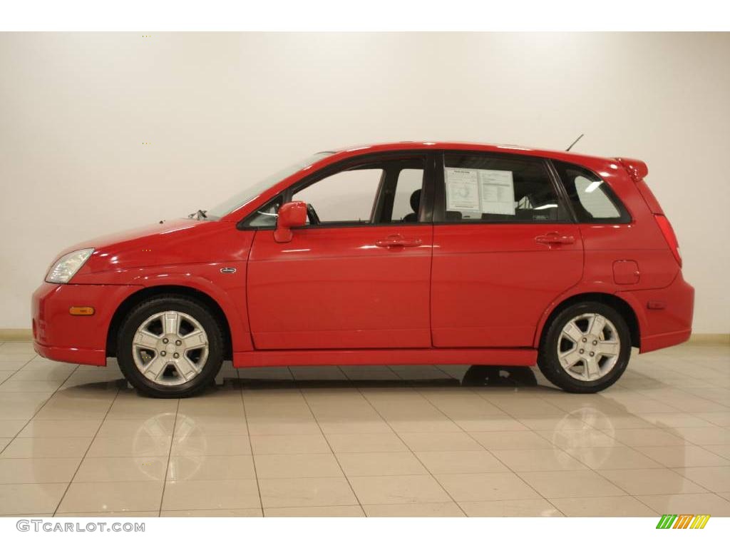 2003 Aerio SX AWD Sport Wagon - Racy Red / Black photo #4
