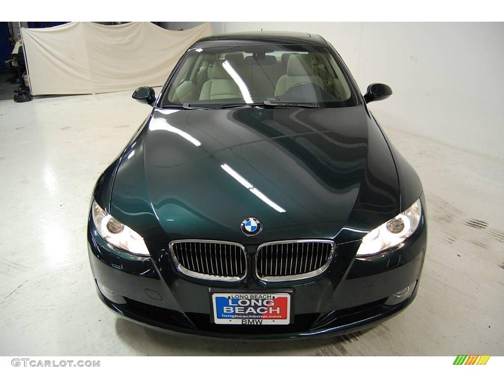 2008 3 Series 328i Coupe - Deep Green Metallic / Beige photo #5