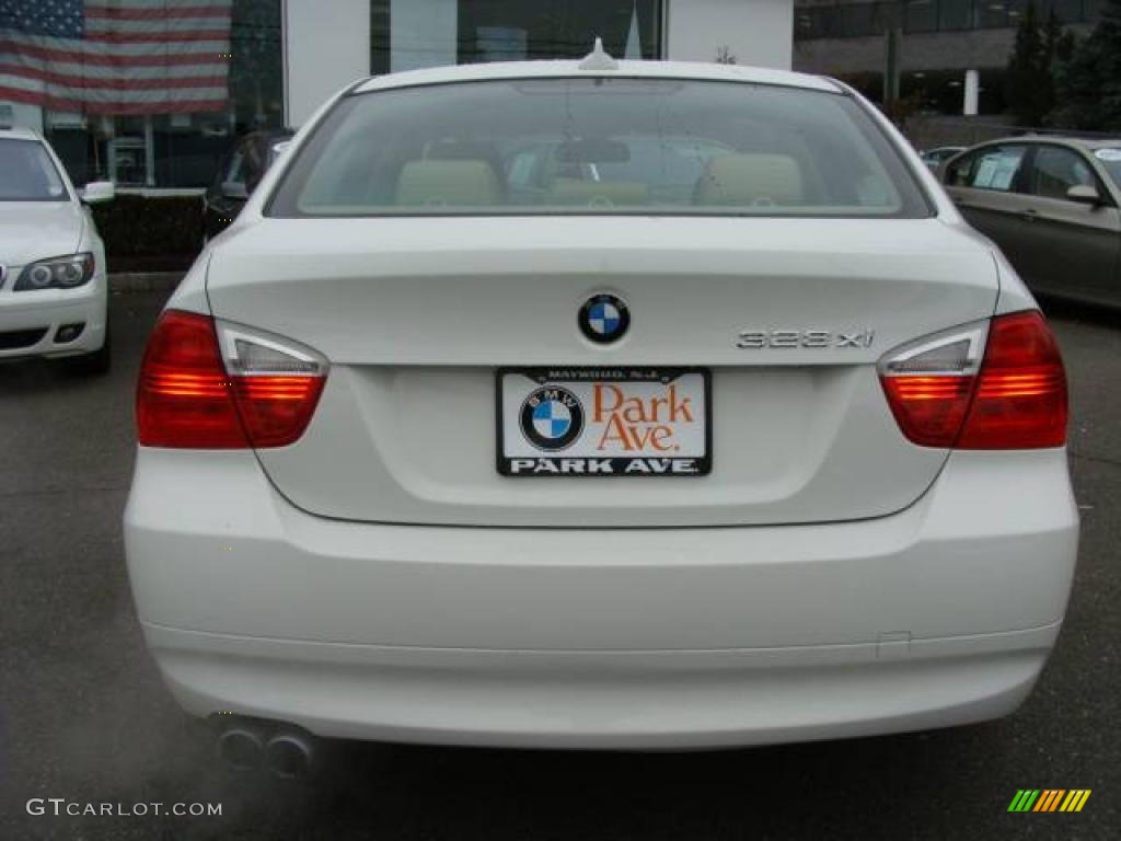 2008 3 Series 328xi Sedan - Alpine White / Beige photo #7