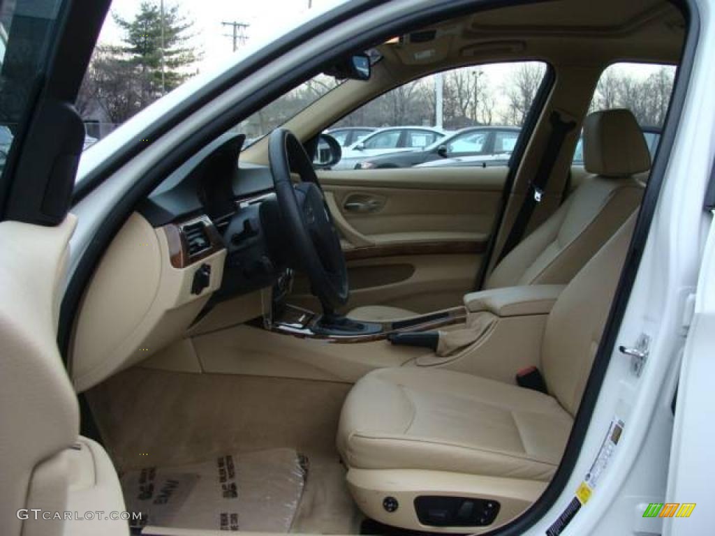 2008 3 Series 328xi Sedan - Alpine White / Beige photo #10