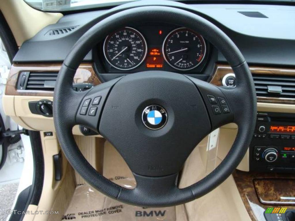 2008 3 Series 328xi Sedan - Alpine White / Beige photo #13