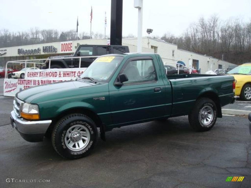 1999 Amazon Green Metallic Ford Ranger Xlt Regular Cab