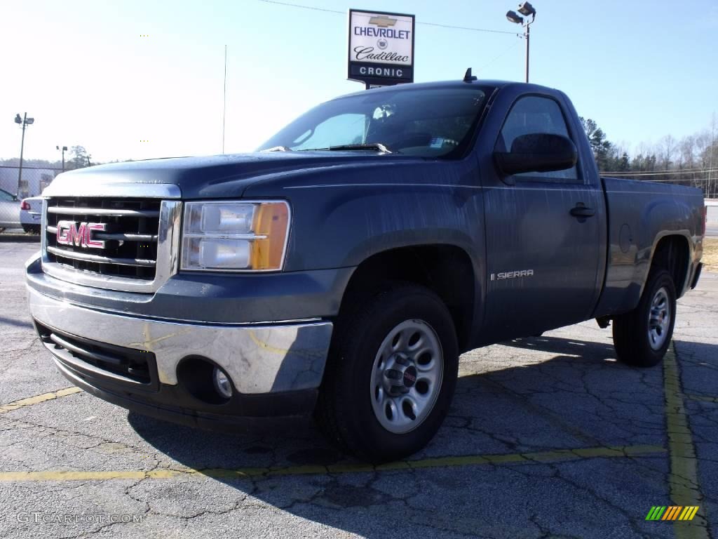 2008 Sierra 1500 Regular Cab - Stealth Gray Metallic / Dark Titanium photo #1