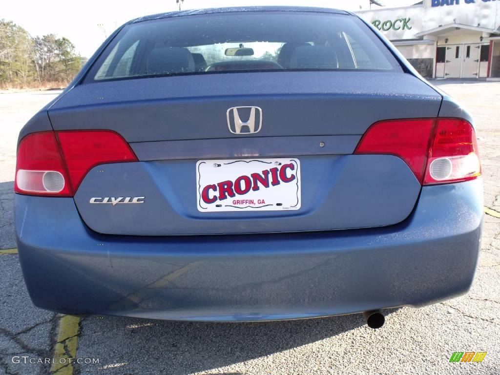 2007 Civic LX Sedan - Atomic Blue Metallic / Gray photo #5