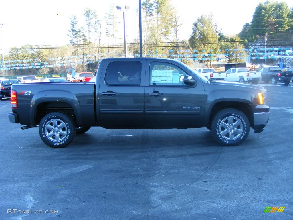 2010 Sierra 1500 SLT Crew Cab 4x4 - Storm Gray Metallic / Dark Titanium/Light Titanium photo #18