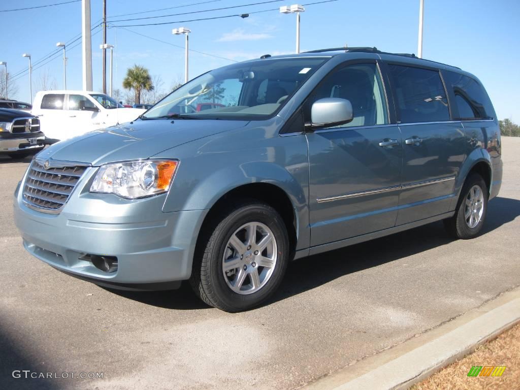 2010 Town & Country Touring - Clearwater Blue Pearl / Medium Slate Gray/Light Shale photo #1