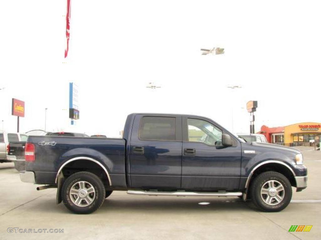 2005 F150 XLT SuperCrew 4x4 - Medium Wedgewood Blue Metallic / Medium Flint/Dark Flint Grey photo #4