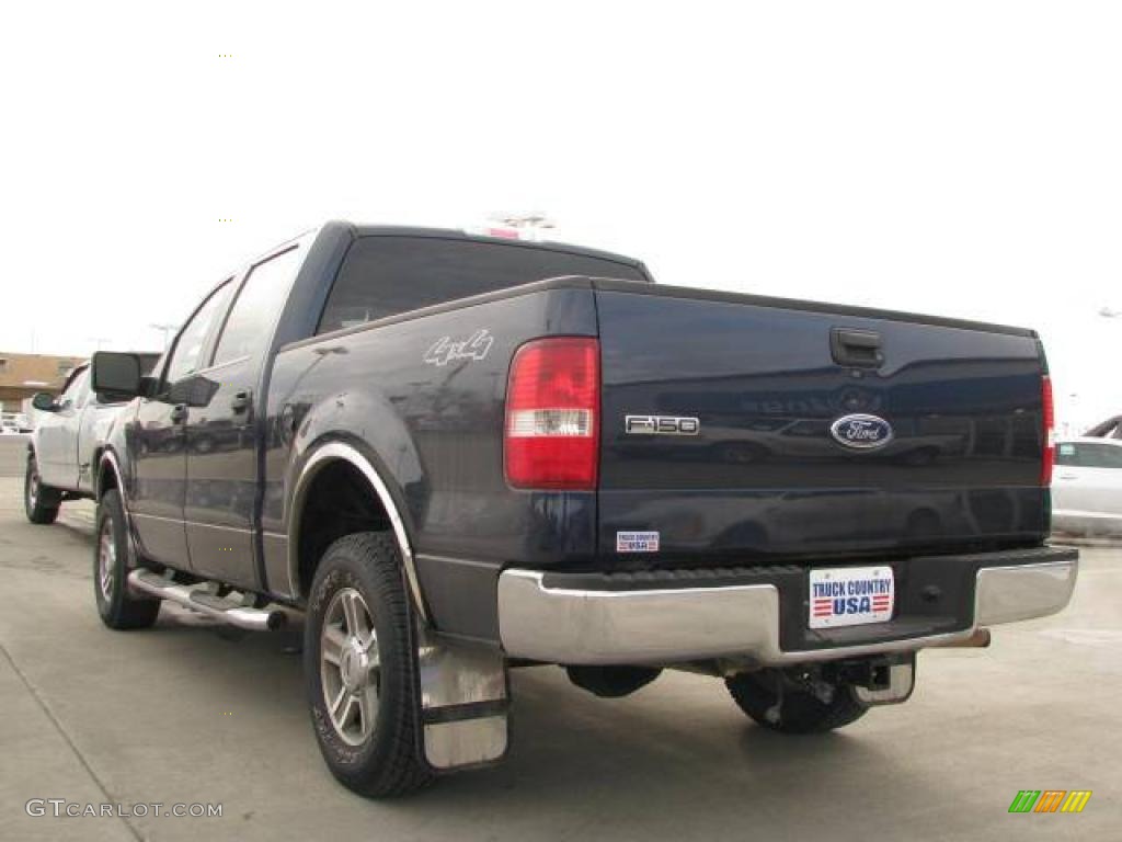 2005 F150 XLT SuperCrew 4x4 - Medium Wedgewood Blue Metallic / Medium Flint/Dark Flint Grey photo #6