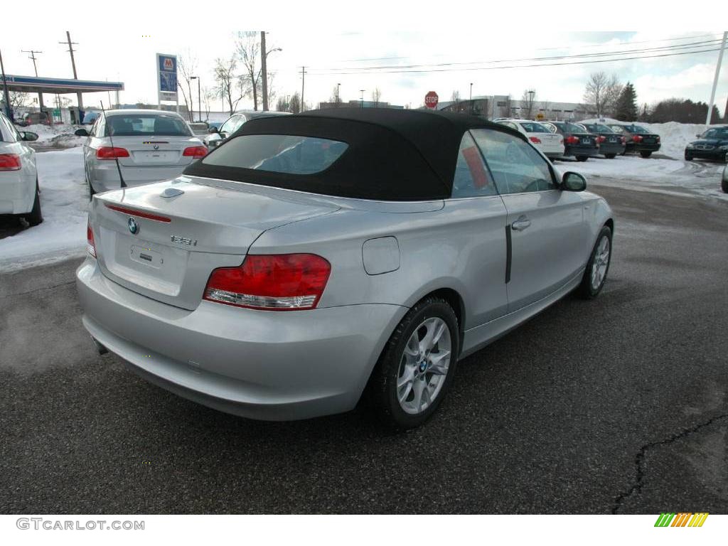 2009 1 Series 128i Convertible - Titanium Silver Metallic / Black Boston Leather photo #5