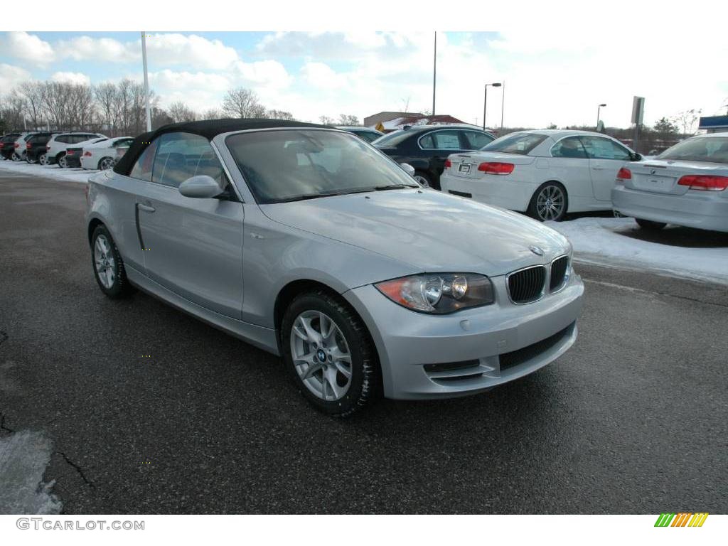 2009 1 Series 128i Convertible - Titanium Silver Metallic / Black Boston Leather photo #7